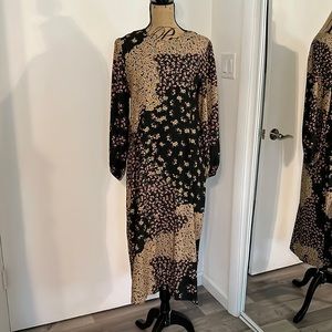 EUC Kachel x Anthropologie Floral Long Sleeve Maxi Dress